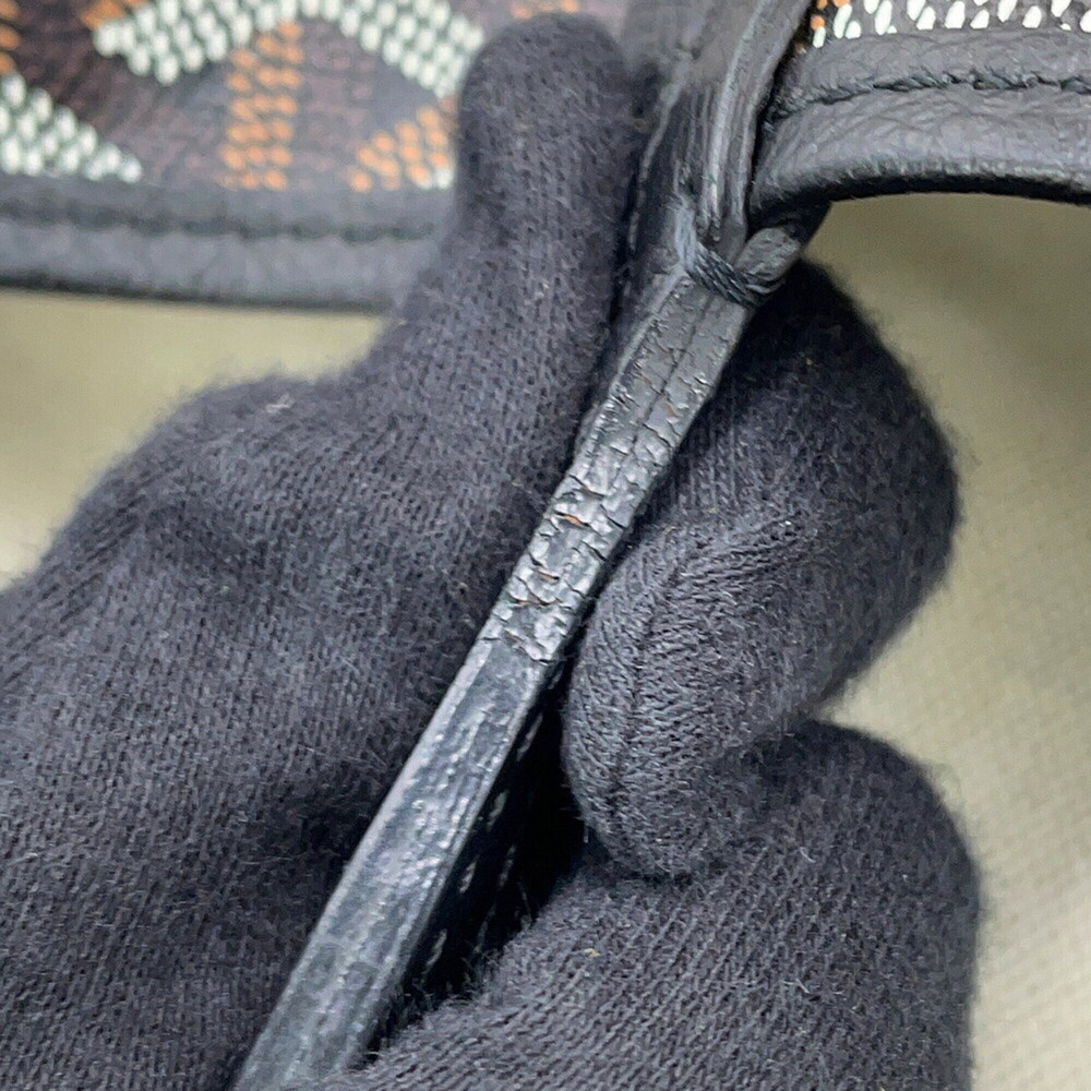 Goyard Saint Louis PM Tote Bag, Herringbone Leather, STLOUIPMLTY01CL01P, Blac... - Picture 10 of 16